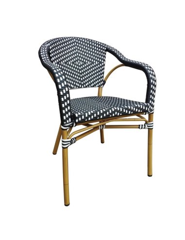 Sillon rattan y Aluminio Bambu-2