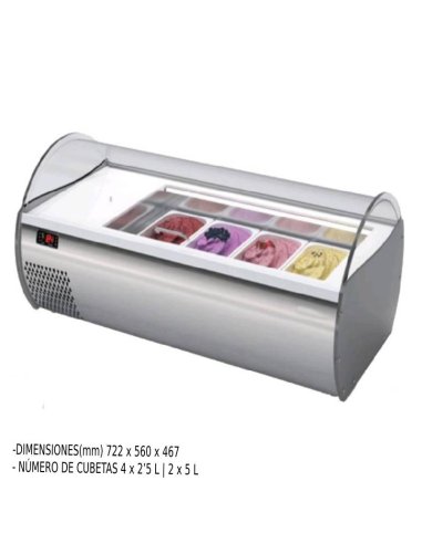 Vitrina de helados sobremesa 70(L) cm MFMICROGEL2 