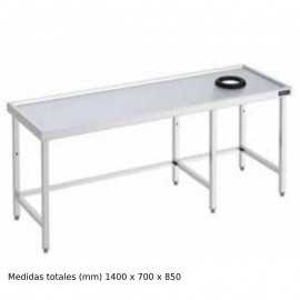 Mesa inox con aro desbarazado DIF0501470