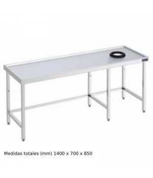 Mesa inox con aro desbarazado DIF0501470