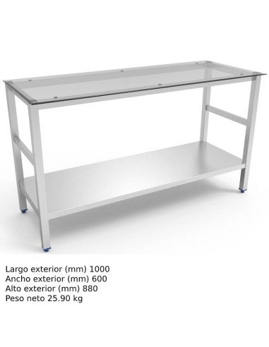 Mesa de trabajo cocina Encimera Cristal FR076878