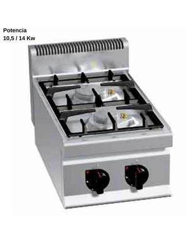Cocina sobremesa industrial 2 Fuegos RMG7F2B