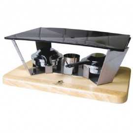 Plancha de mesa para carne Base Madera TEPLAN01