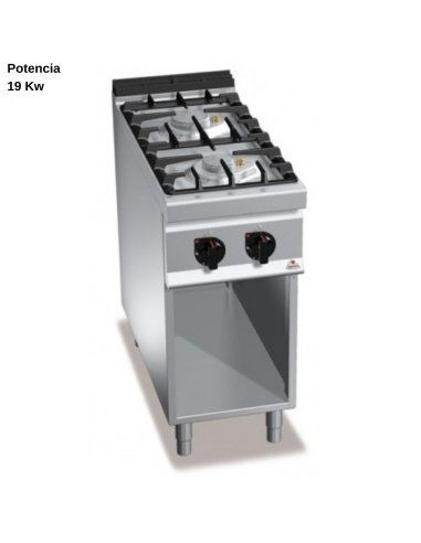 Fogon gas industrial 2 fuegos RMG9F2M