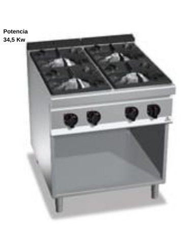 Fogon gas industrial 4 fuegos RMG9F4M
