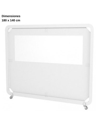 Separador metacrilato Ventana 180x140cm EZMO-VO10SIE03 blanco