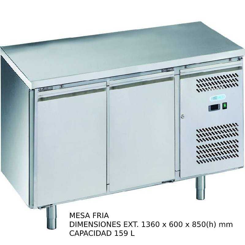 Mesa fria 2 puertas Fondo 60 DUG-SNACK2100TN-FC