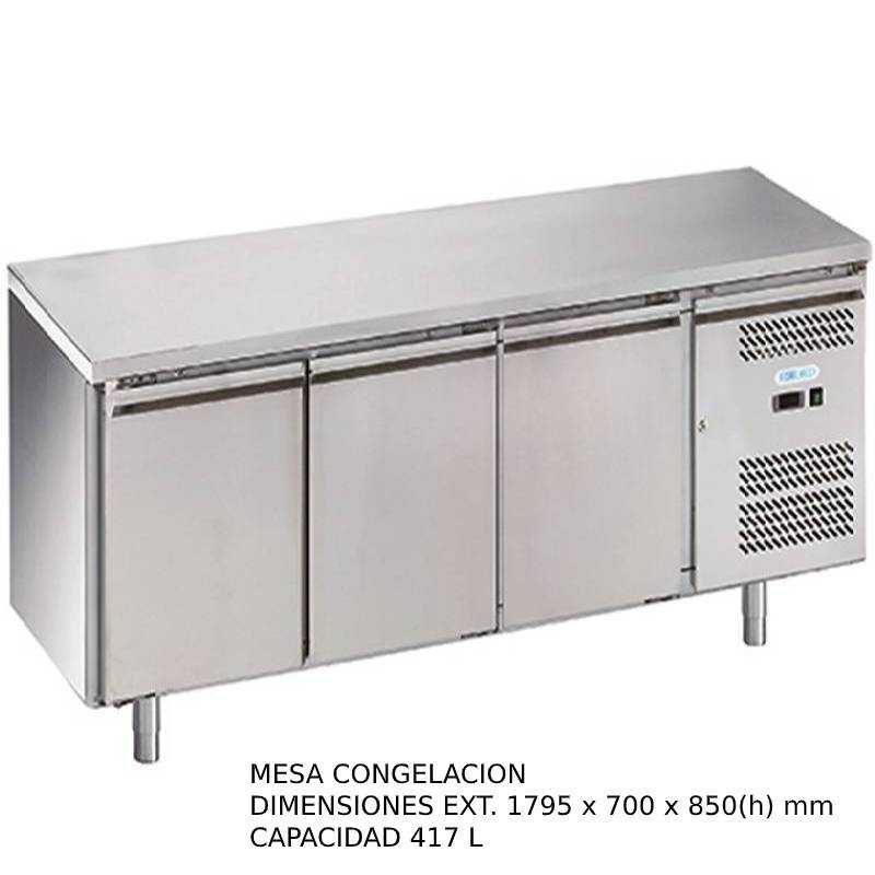 Mesa congelacion 3 puertas DUG-GN3100BT-FC