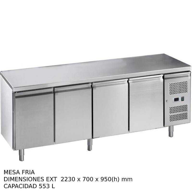 Mesa fria 4 puertas DUG-GN4100TN-FC