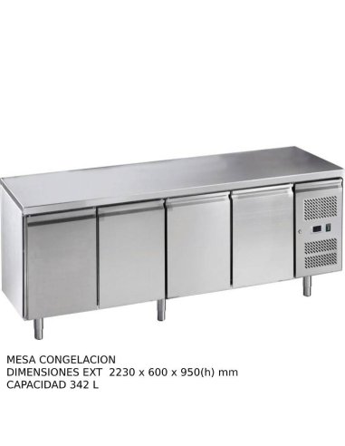 Mesa congelacion 4 puertas Fondo 60 DUG-SNACK4200TN-FC