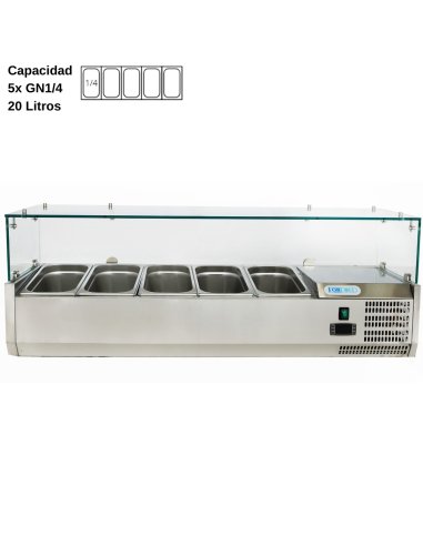 Vitrina de ingredientes 120cm DUVRX1200-330