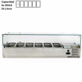 Vitrina de ingredientes 140cm DUVRX1400-330