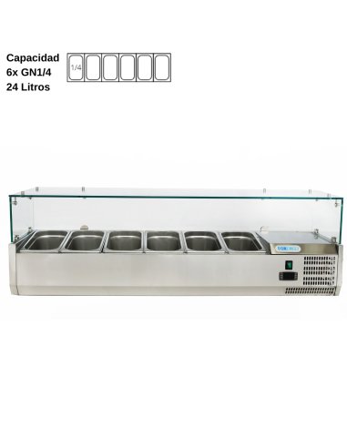 Vitrina de ingredientes 140cm DUVRX1400-330