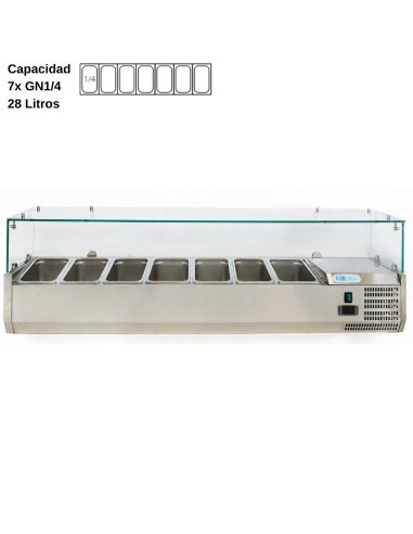 Vitrina de ingredientes 150cm DUVRX1500-330