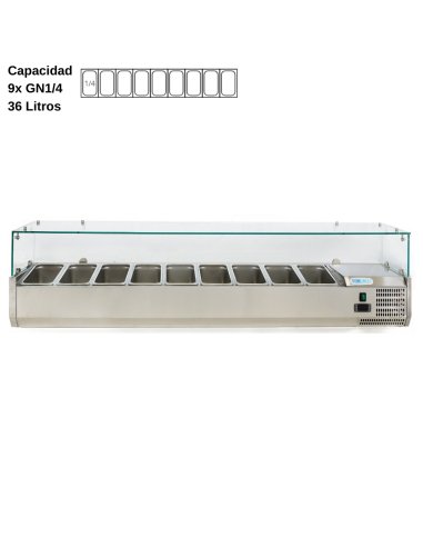 Vitrina de ingredientes 180cm DUVRX1800-330