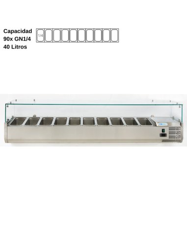Vitrina de ingredientes 200cm DUVRX2000-330