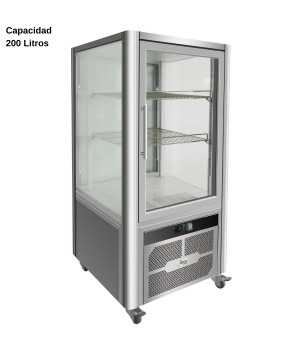 Expositor refrigerado Inox 200L DUG-VGP200R