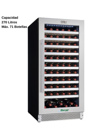 Cava de vinos de cristal 71 Botellas DUG-VI120S