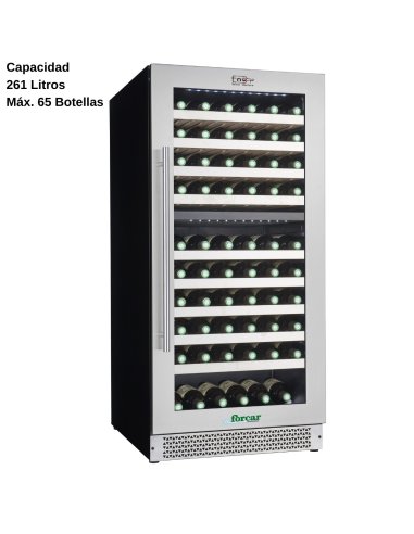 Cava de vinos de cristal Doble DUG-VI120D