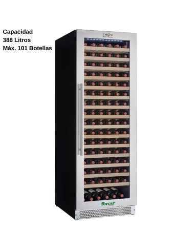 Cava de vinos de cristal 101 Botellas DUG-VI180S