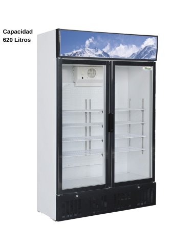 Nevera expositora de bebidas Doble 620L DUG-SNACK638L2TNG