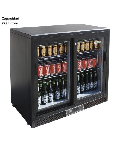 Nevera pequeña puerta cristal Doble DUG-BC2PS