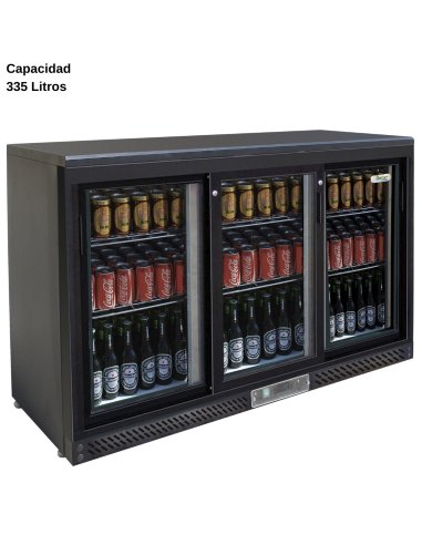 Nevera pequeña puerta cristal Triple DUG-BC3PS