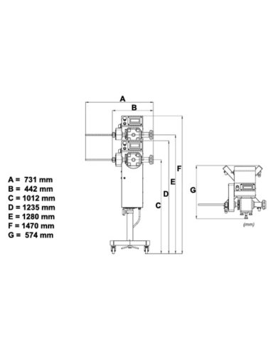 Porcionador de carnes MNPR-360 medidas
