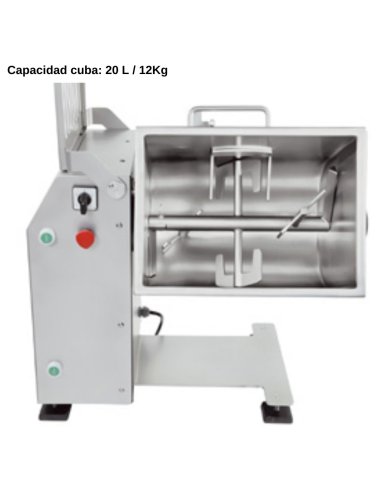 Amasadora de carne para embutidos 20L MN1RM20R inoxidable