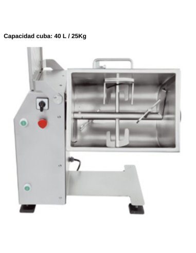 Amasadora de carne para embutidos 40L MN1RC40R inoxidable