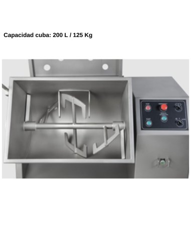 Mezcladora de carne electrica 200L MN1RM-15R inoxidable