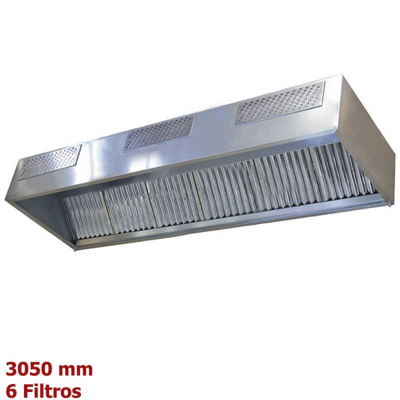 Campana profesional - Campana cocina industrial 6 Filtros AV3050CPA-RB