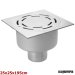 Sumidero sifónico salida vertical acero inox 25x25 cm