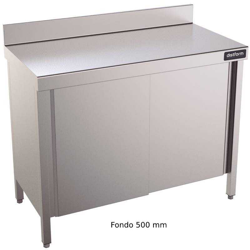 Mesa inox con puertas Correderas Mural 500 DIFMP50200