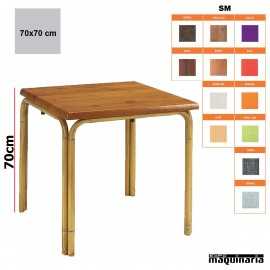 Mesa terraza doble pata Bambú