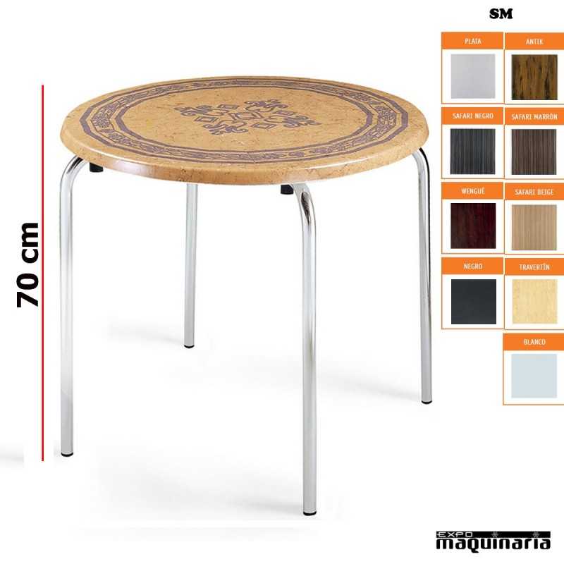 Mesa terraza tablero redondo IM8080SM