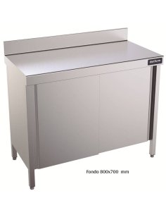 Mesa inox mural puerta Batible 800x700mm DIFMP70080  2