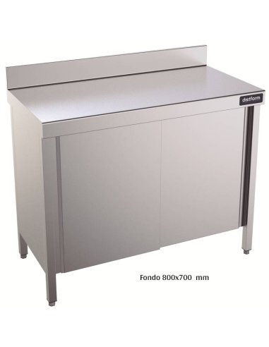 Mesa inox mural puerta Batible 800x700mm DIFMP70080 