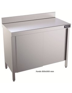 Mesa inox Mural puerta Batible 800x900mm DIFMP90080  2