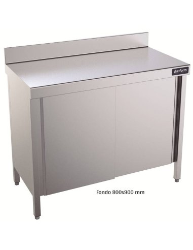 Mesa inox Mural puerta Batible 800x900mm DIFMP90080 