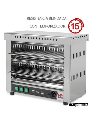 Tostador industrial con temporizador RESISTENCIAS BLINDADAS HRT06CONB