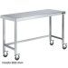 Mesa inox con ruedas Fondo 800 