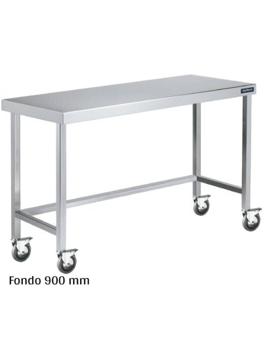 Mesa inox con ruedas Fondo 900 