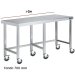 Mesa inox con ruedas F700 +2m DIFC070220+6R 