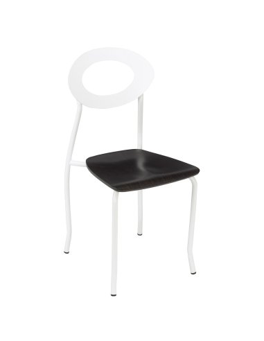 Silla cafetería asiento madera 1R025MA