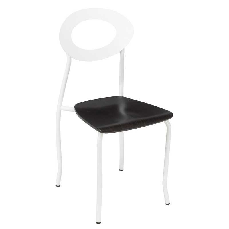 Silla cafetería asiento madera 1R025MA