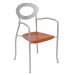 Sillón cafetería asiento madera 2R025MA armazón negro