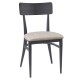 Silla cafeteria asiento tapizado IM188-T grafito