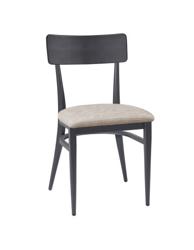 Silla cafeteria asiento tapizado IM188-T grafito