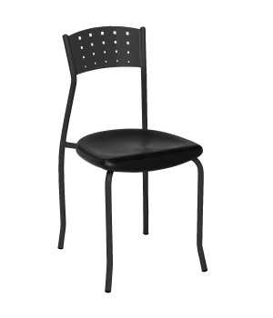 Silla hostelería 1R32EI asiento espuma integral plastificado negro